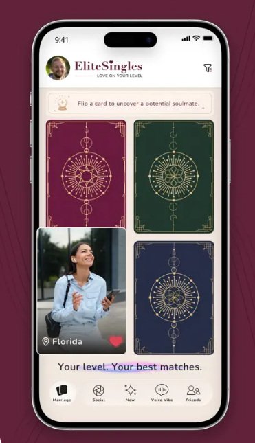 EliteSingles mobile app discovery preview